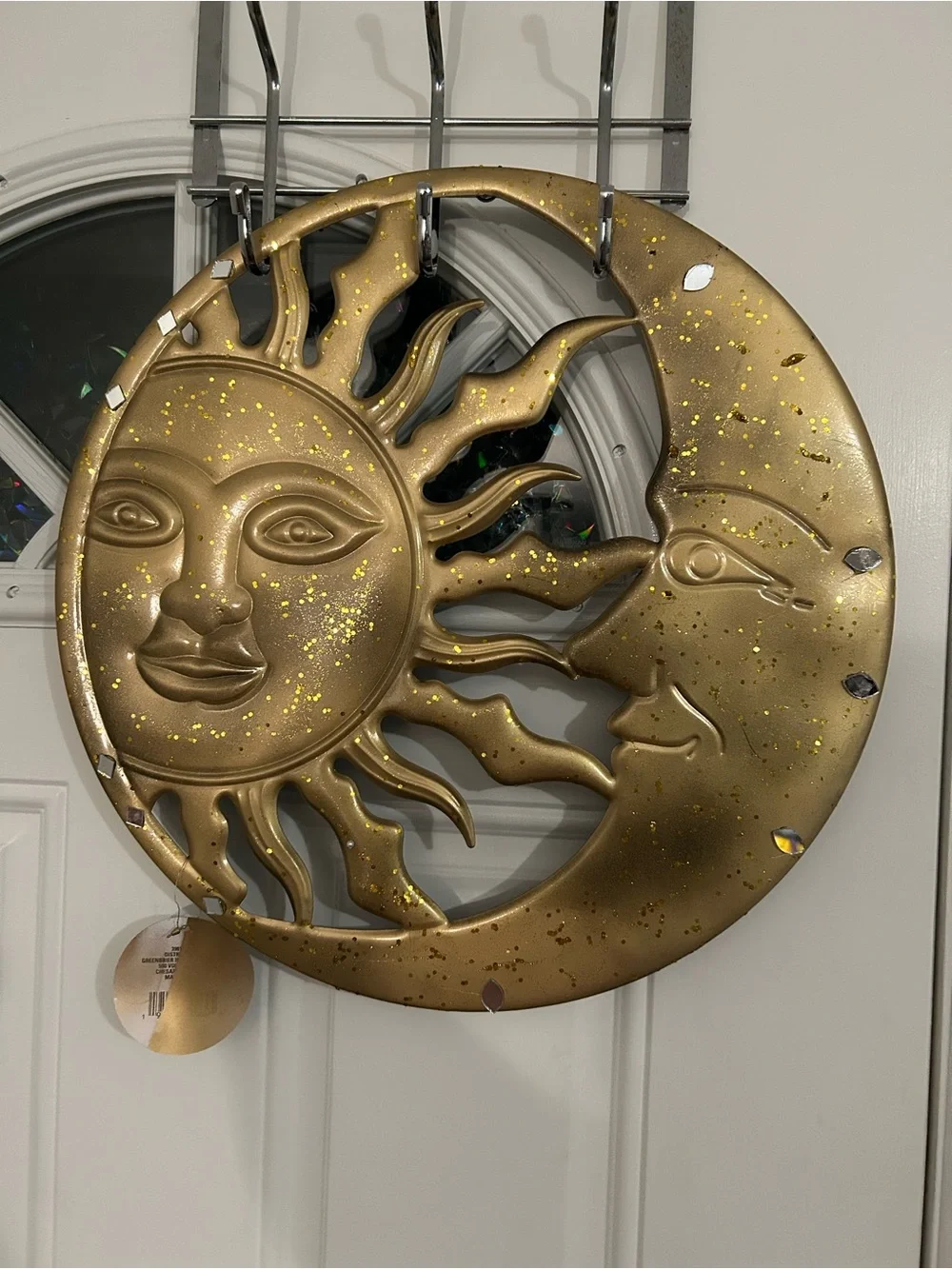 Sun and Moon Metal Wall Decor - Gold 18 inches round